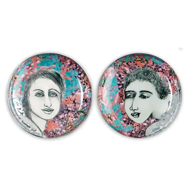 Carrol Boyes Set Of 2 Kaleidoscope Cereal Or Soup Bowls, Luscious