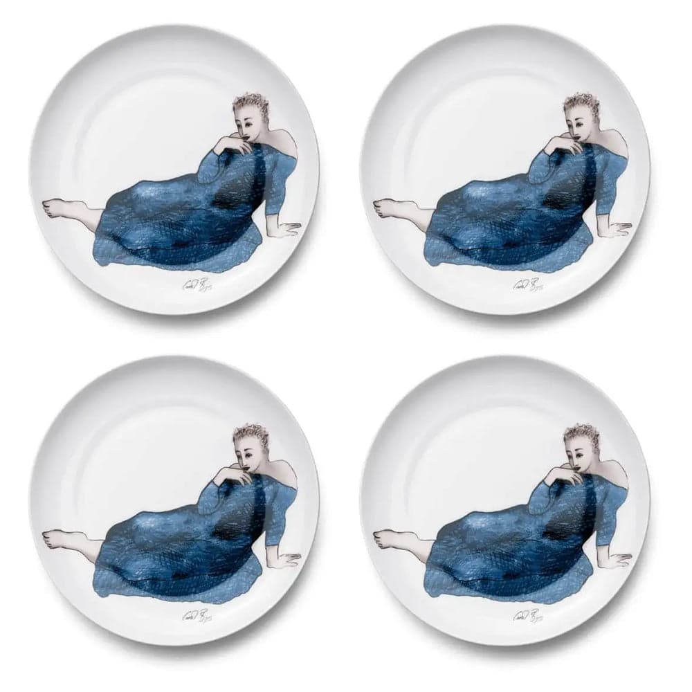 Carrol Boyes Indigo Girls Enticing Dinner Plates, Set of 4
