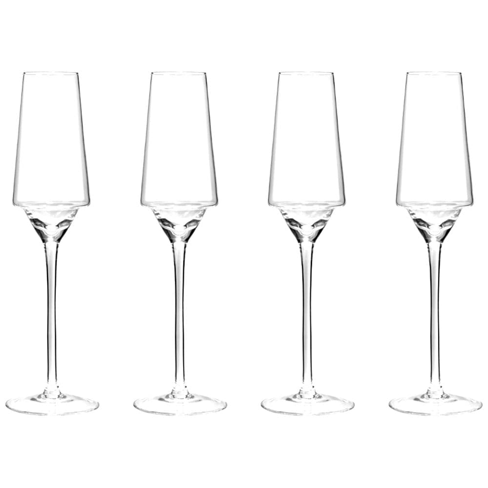 Carrol Boyes Edge Champagne Flutes, Set Of 4