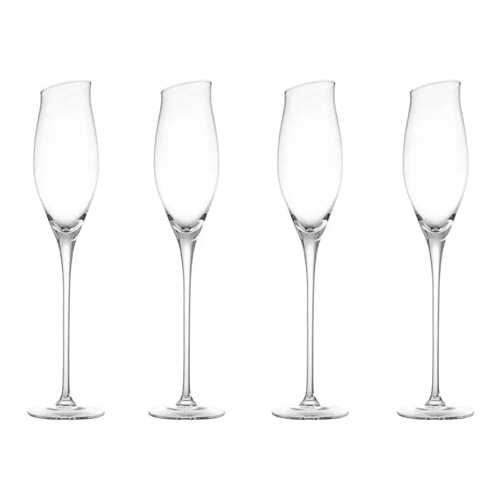 Carrol Boyes Sway Champagne Flutes, Set Of 4