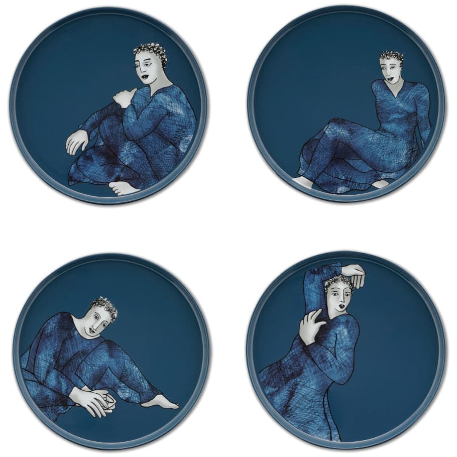 Carrol Boyes Indigo Blues Side Plates, Set Of 4