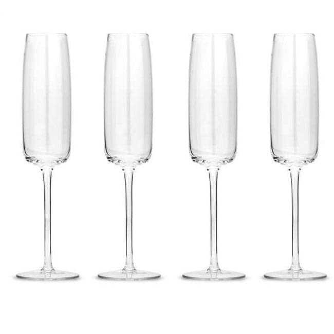 Carrol Boyes Set Of 4 Champagne Flutes, Ripple