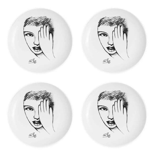 Carrol Boyes Sketchbook Side Plates, Set Of 4-Eye For Detail