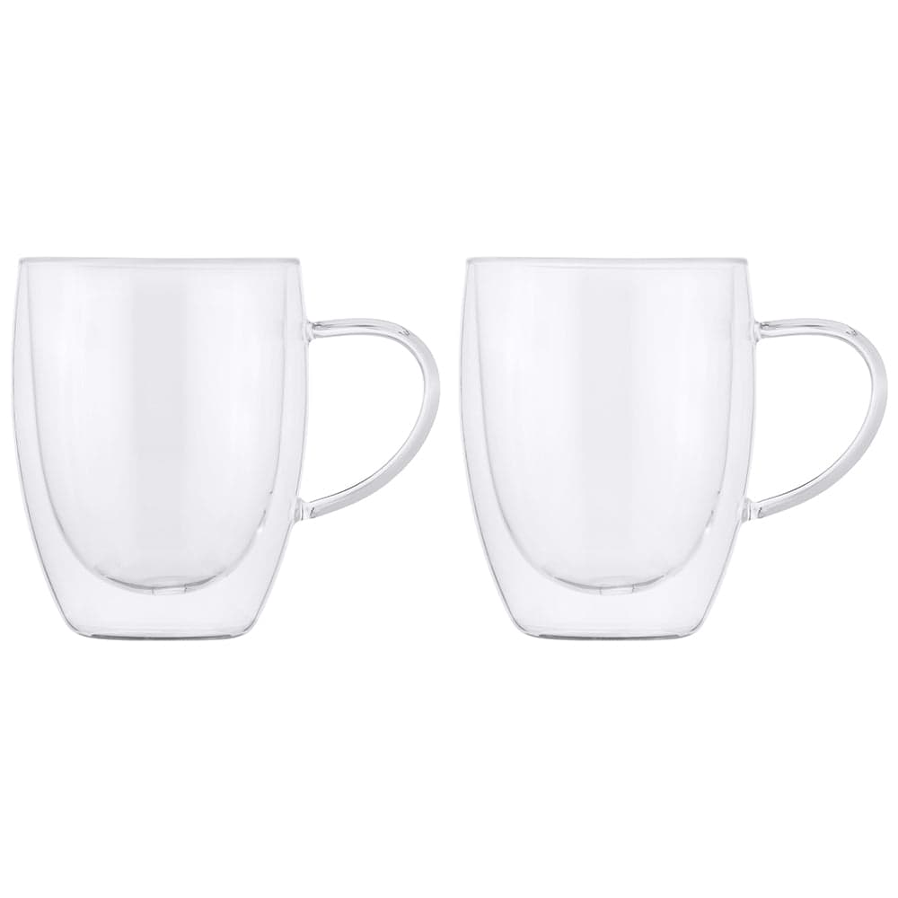 Maxwell & Williams Blend Double Wall Glass Mugs, Set Of 2
