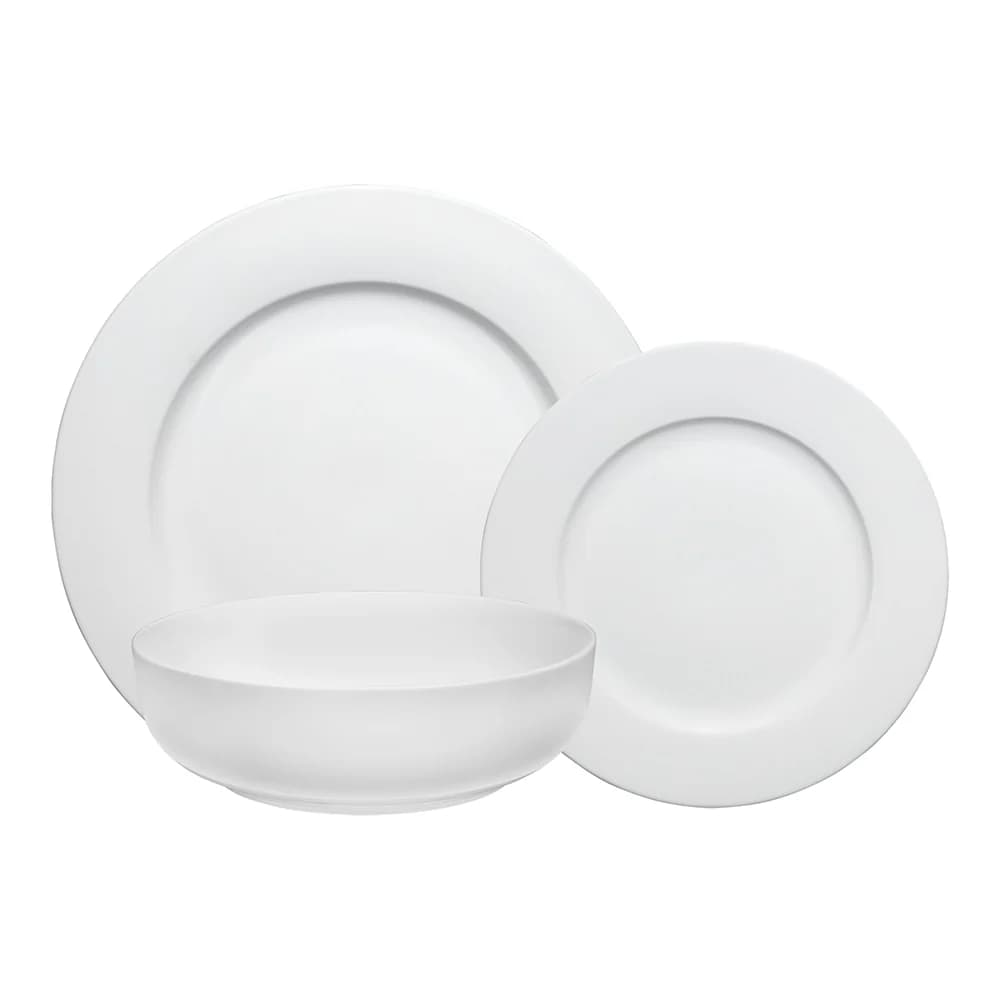 Maxwell & Williams White Basics Urban Rim Dinner Set, 12pc