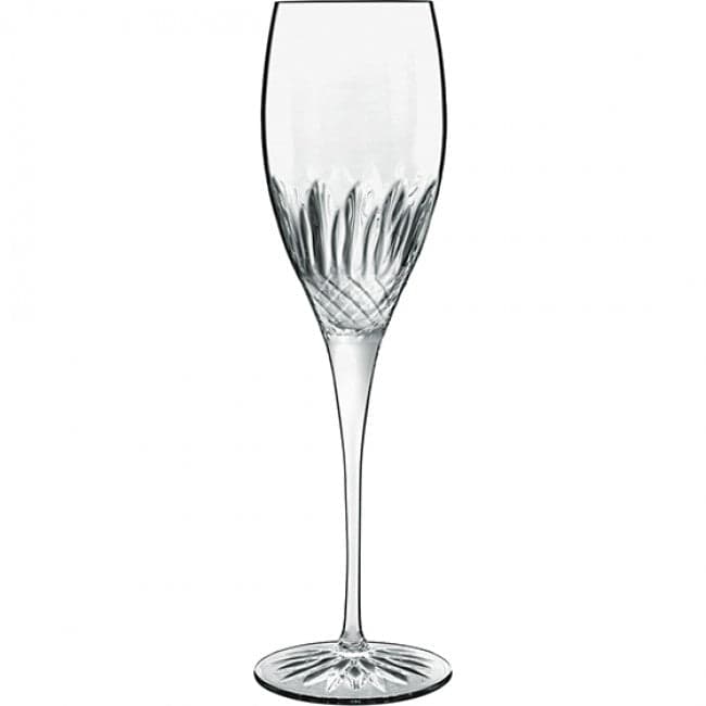 Luigi Bormioli Diamante Champagne Flutes, Set of 4