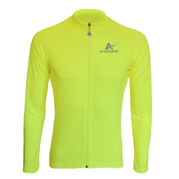 Yellow Vizi Longsleeve Performance Cycling Shirt