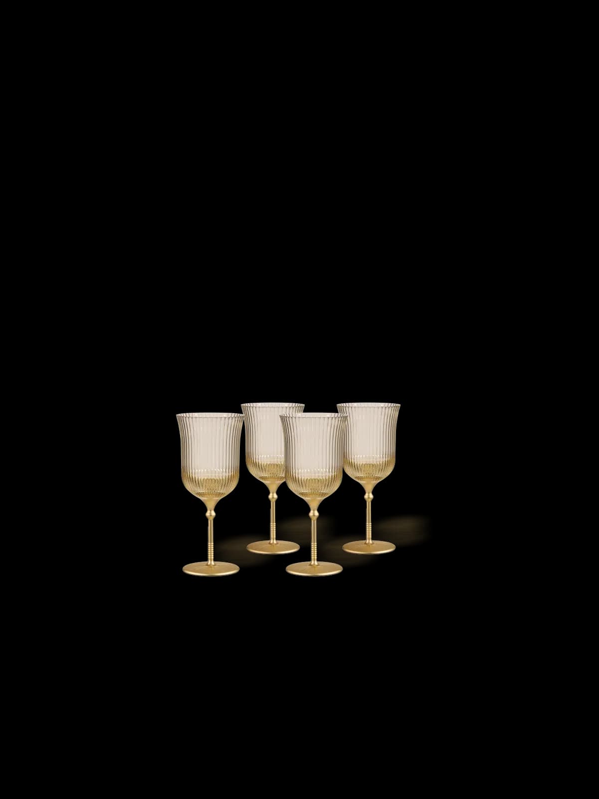 Sun Glasses Wine Set of 4 / Safari White
