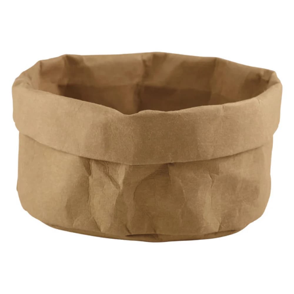 Genware Brown Washable Paper Bag 13 Dia X 10cm (H)