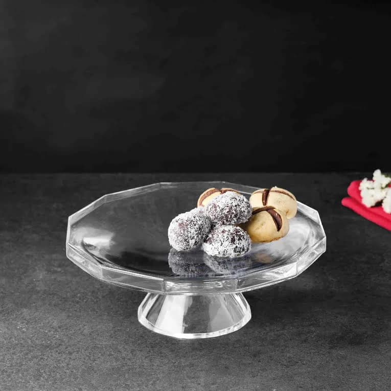 Pasabahce Crystallin Torte Cake Plate 298Mm X 90Mm