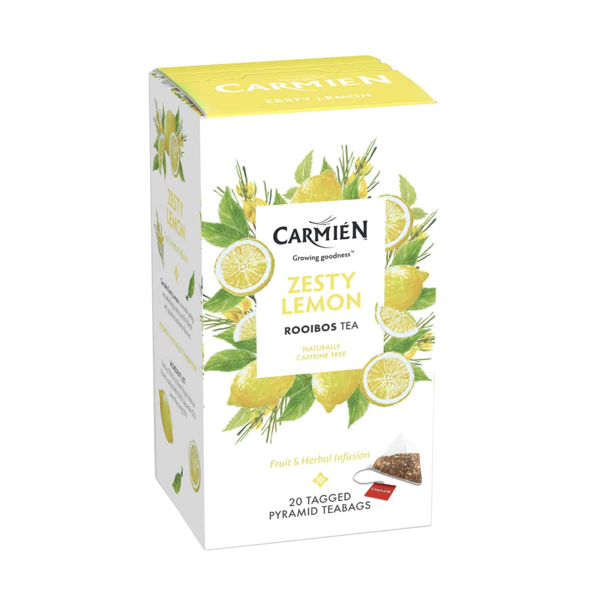 Carmien Zesty Lemon Rooibos Tea (20 tagged pyramid teabags)