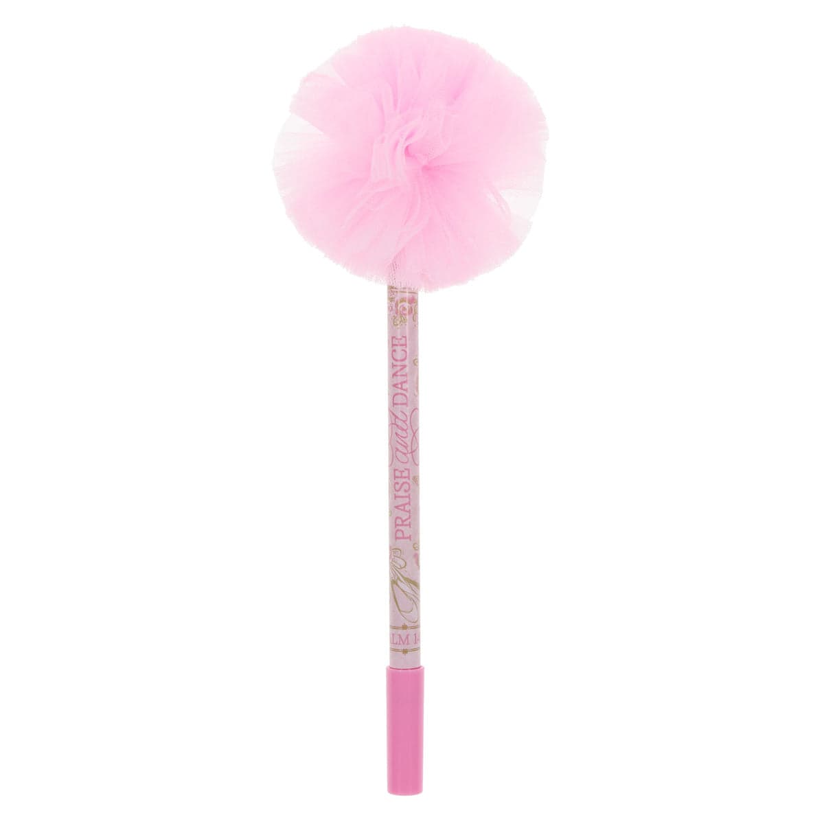 Praise and Dance Pen with Pink Tulle Pom-Pom and Blue Ink Pack of 12 Merchandiser
