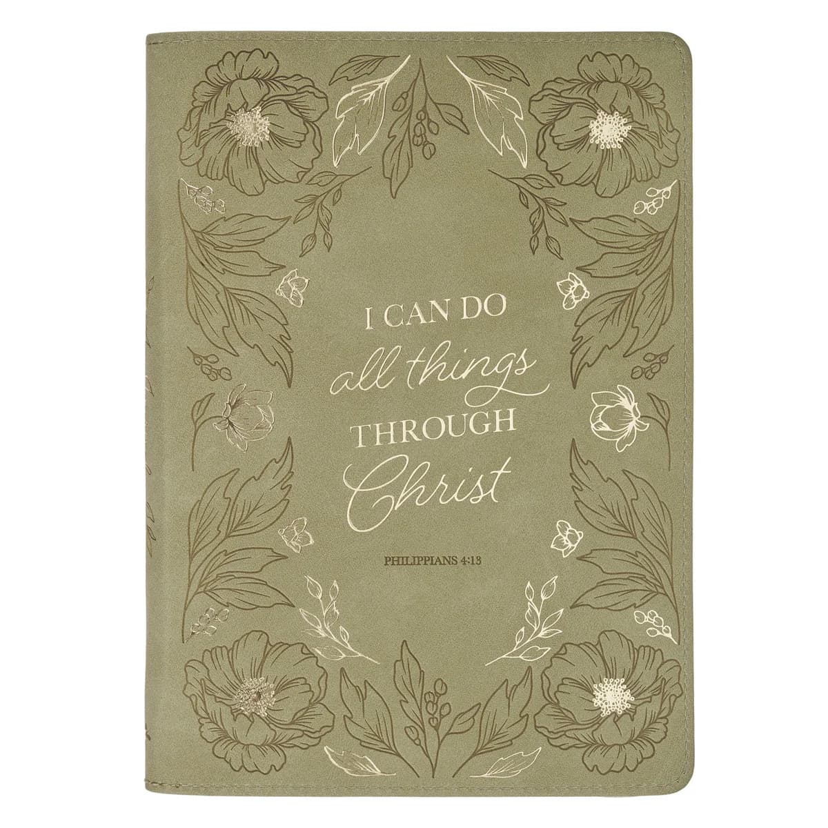 I Can Do All Things Through Christ Journal with Zipped Closure