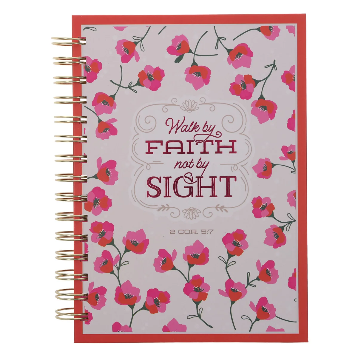 Walk by Faith Pink Hardcover Wirebound Journal