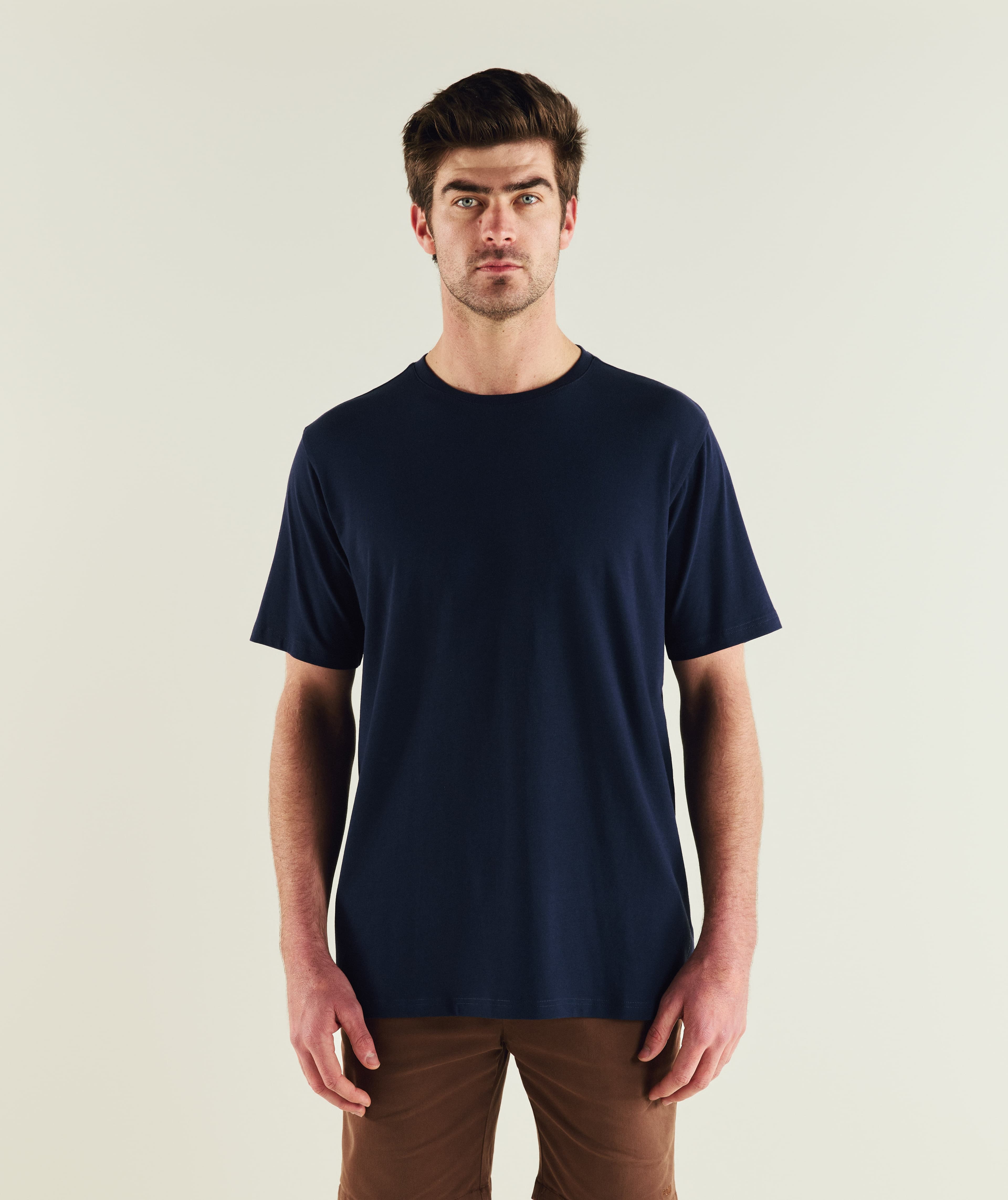 Mens Essential 3-Pack Tees - Ivory/ Green / Navy