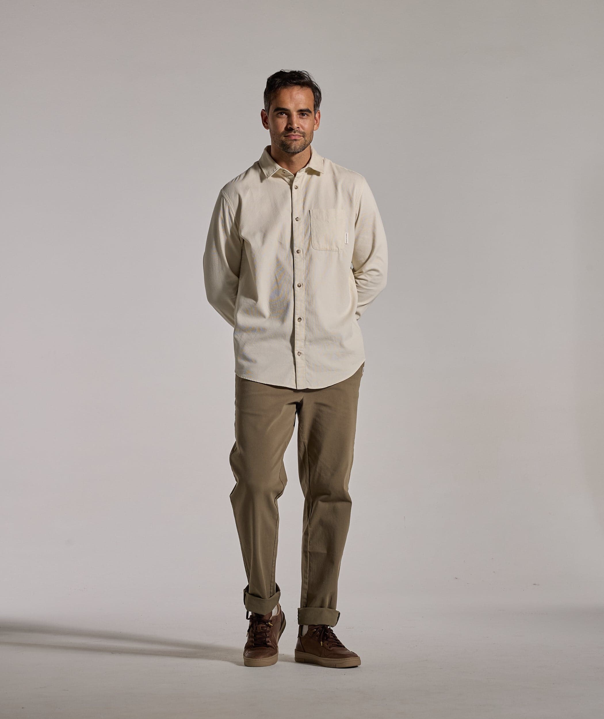Mens Regular Fit Cotton Twill Chino - Olive