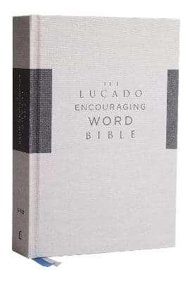 NIV, Lucado Encouraging Word Bible, Cloth over Board, Gray, Comfort Print