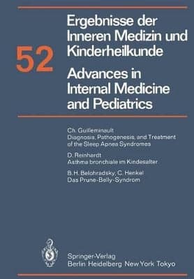 Ergebnisse der Inneren Medizin und Kinderheilkunde / Advances in Internal Medicine and Pediatrics