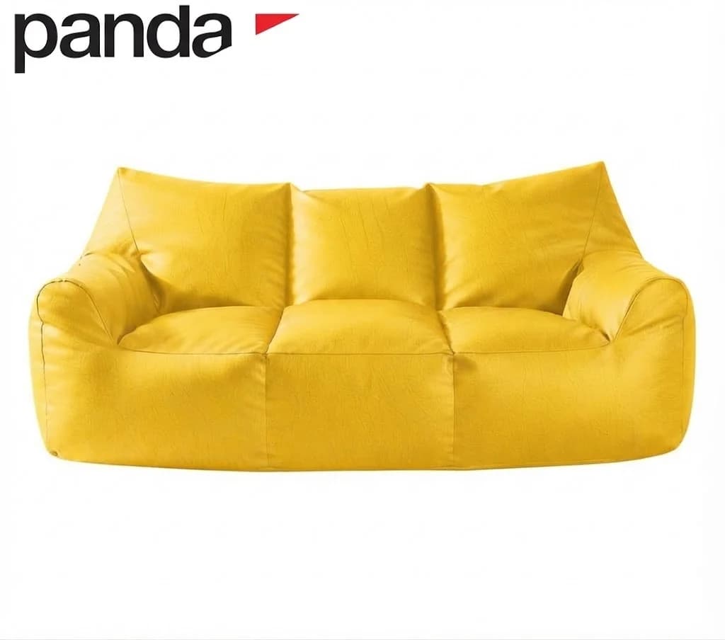 Panda Elite 3-Seater Bean Bag Sofa | Premium PU Leather Lounge Bean Bag