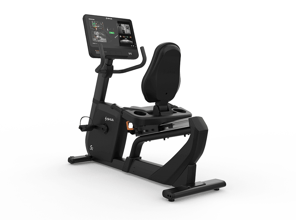 Shua S2+ Commercial Recumbent Bike - 21.5" Touch Screen (7 Year Warranty)