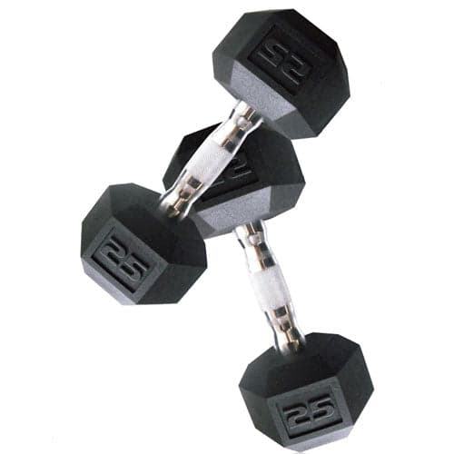 Powercore Rubber Hexagon Dumbbells