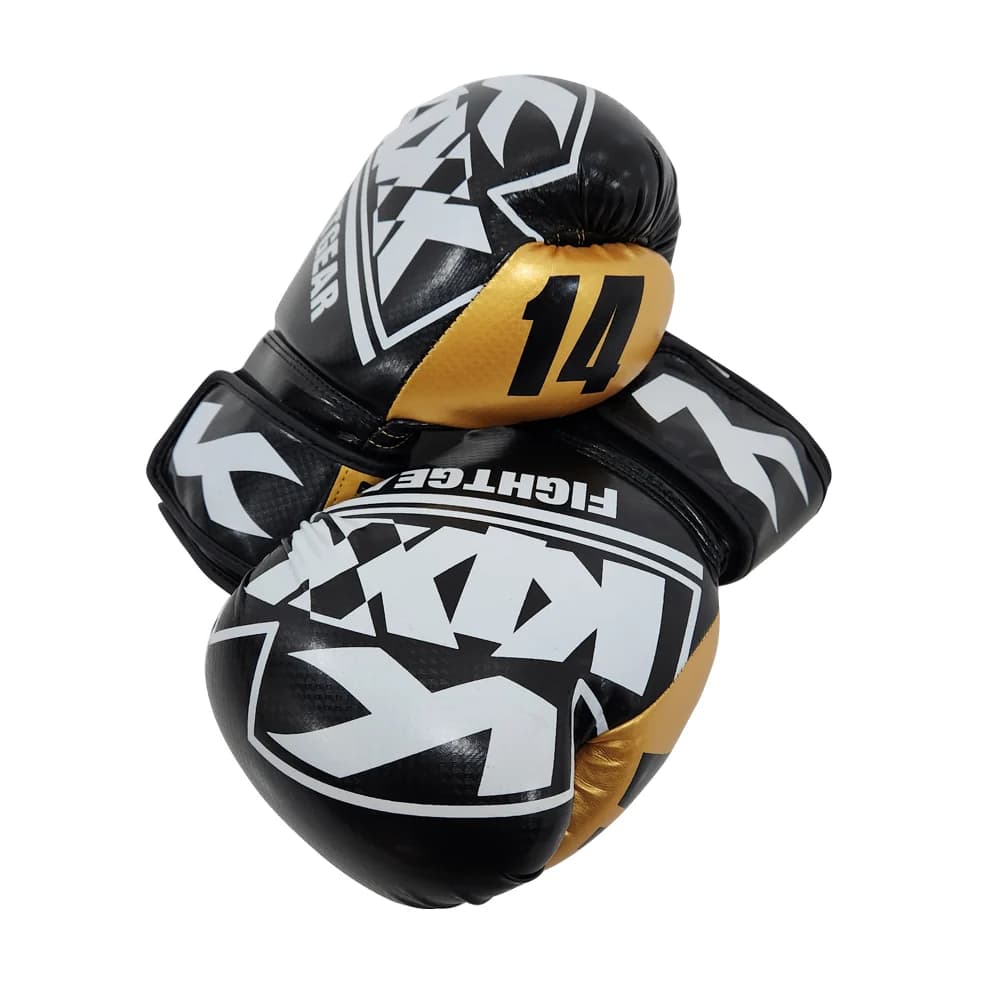 Kix Boxing Gloves Artificial Leather 14Oz Gold