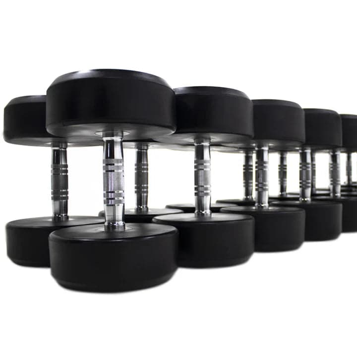 Round Rubber Dumbbells 42.5Kg (Pair)