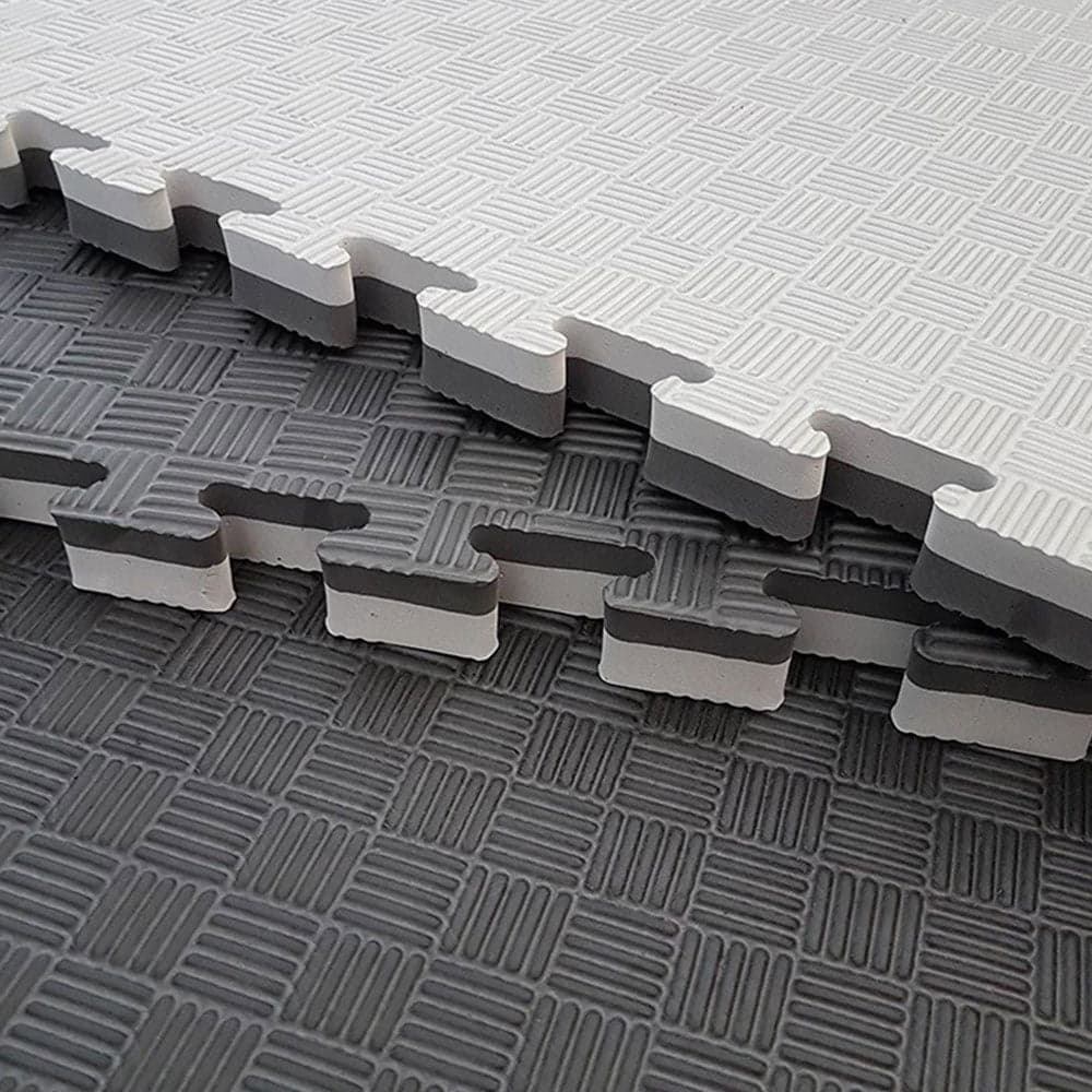 EVA Interlocking Foam Flooring (1m x 1m X 3cm) Dark Grey / Light Grey