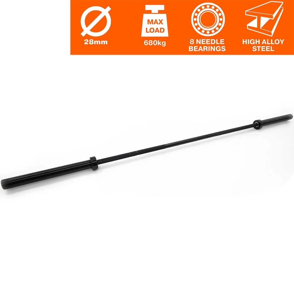 Powercore Olympic Lifting Bar 8.0 Black (680kg/ 2.2m/ 28mm)