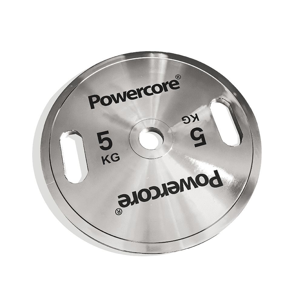 Powercore Chrome Steel Olympic Weight Plate - 5kg