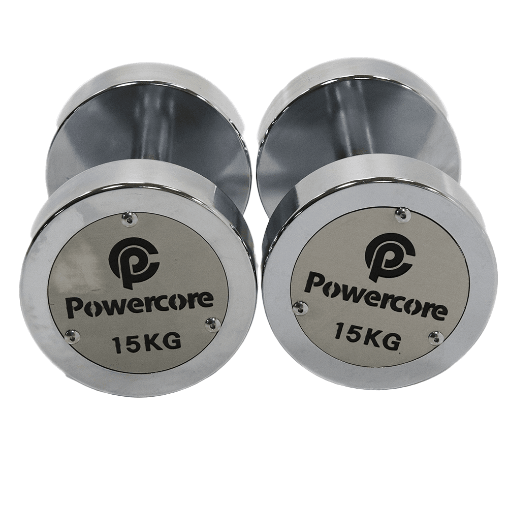 Powercore Electroplated Steel Dumbbell 15KG (pair)