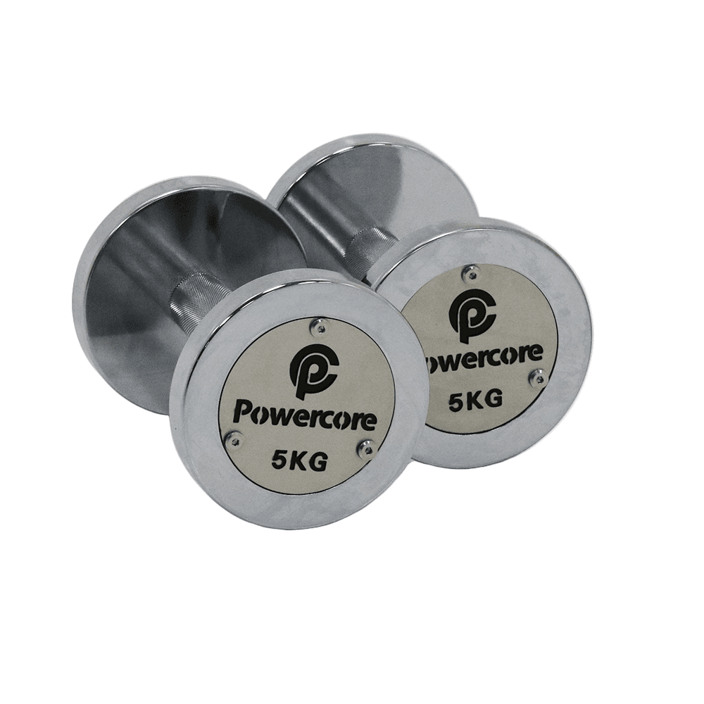 Powercore Electroplated Steel Dumbbell 5KG (pair)