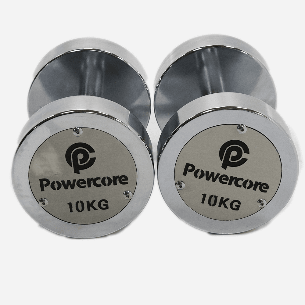 Powercore Electroplated Steel Dumbbell 10KG (pair)