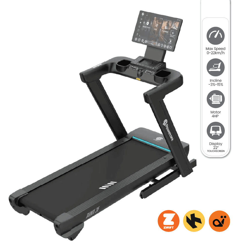 Powercore RunX 3E Treadmill - 4hp Touchscreen 22"
