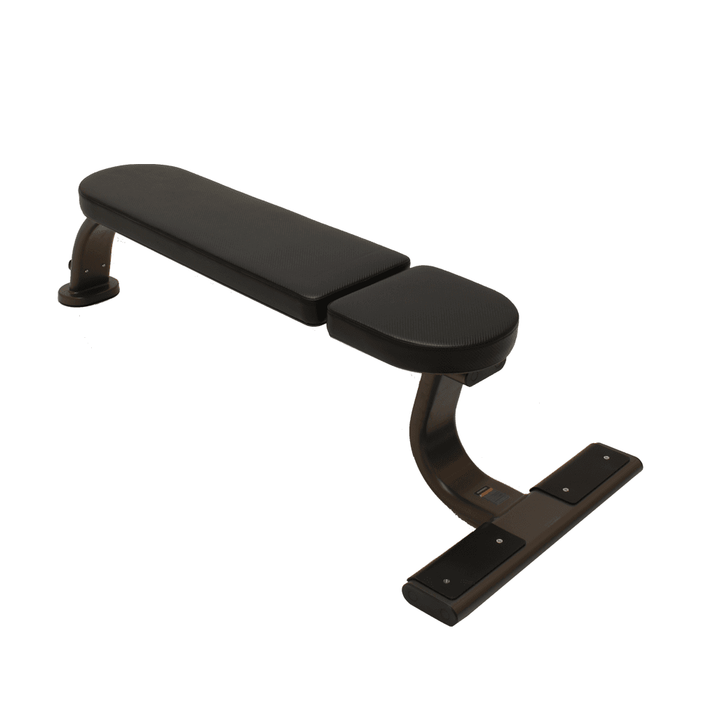 Shua Flat Bench SH-G8878B (Brown Frame/ Black Upholstery)