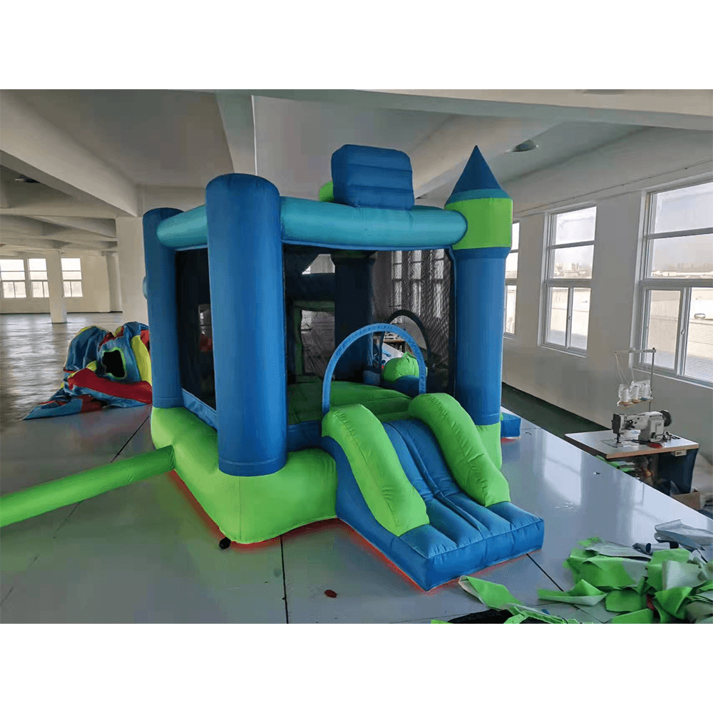 Blue and Green Action jumping castle*