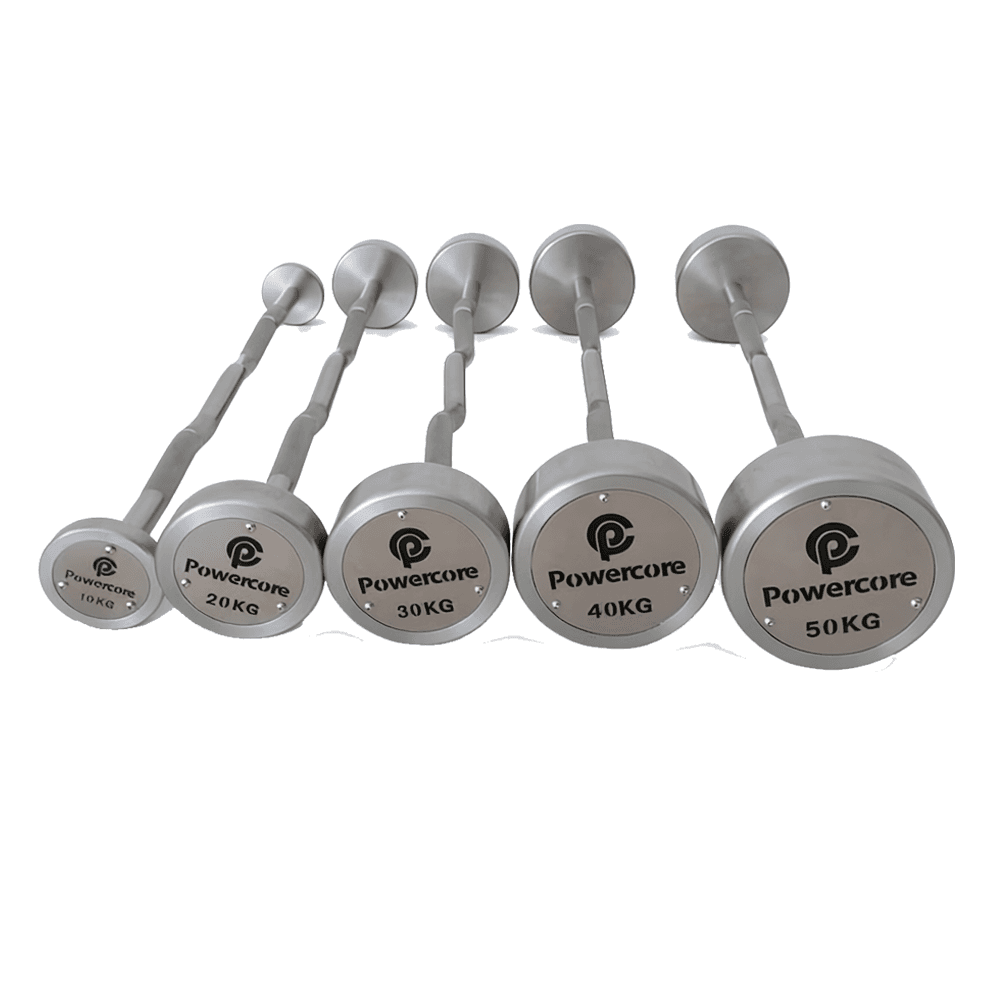 Powercore Chrome EZ Barbell 5pc Set (10kg -50kg)
