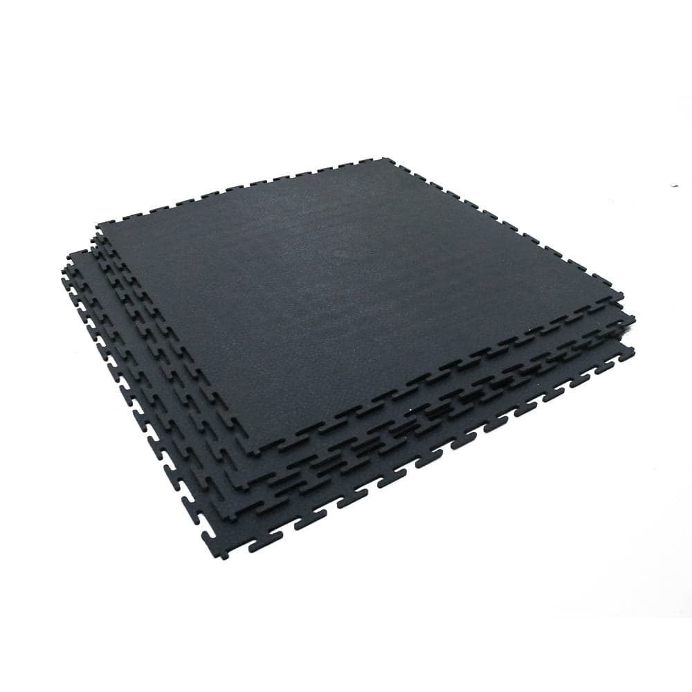 Leather Look Black PVC Interlocking Flooring*