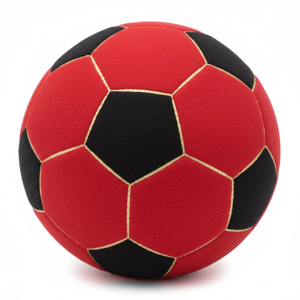 Kids Soccer Ball (Black/Red Felt +-22cm diam.)