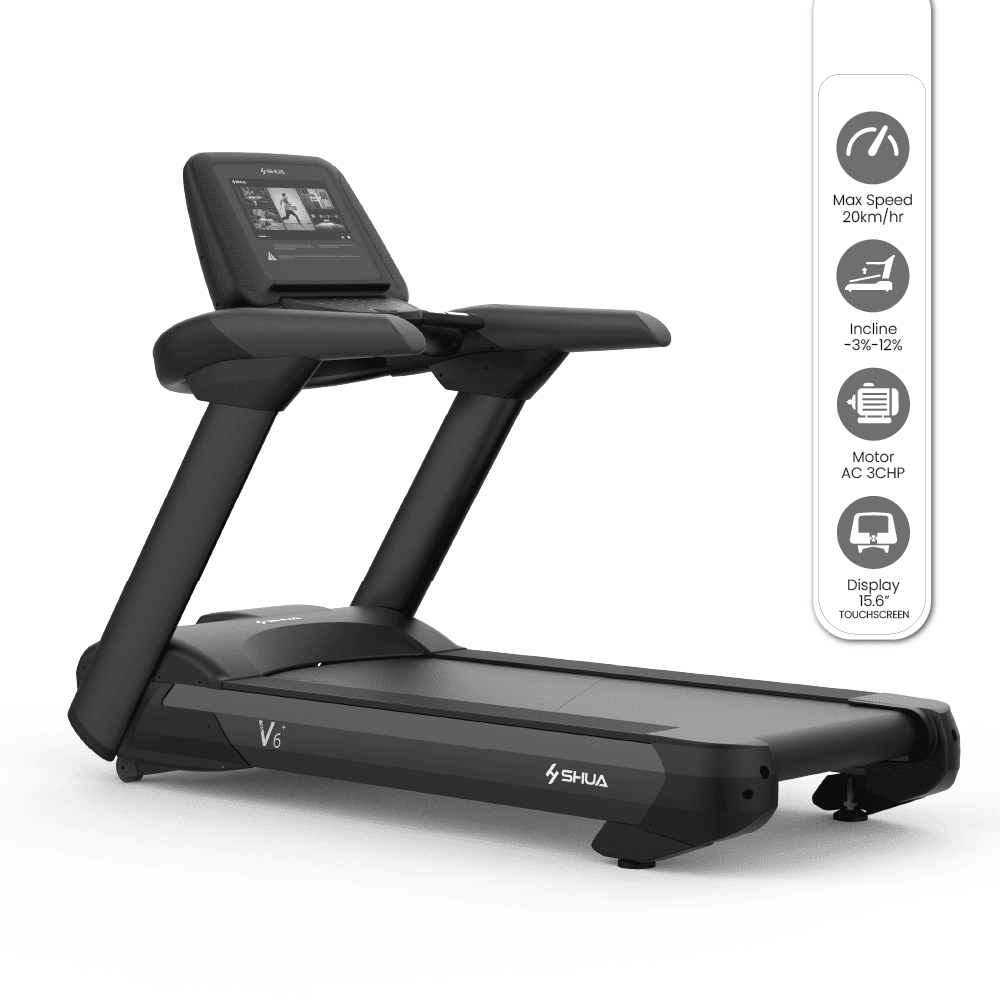 Shua V6+ Series Treadmill 15.6" Touchscreen (7 Year Warranty)