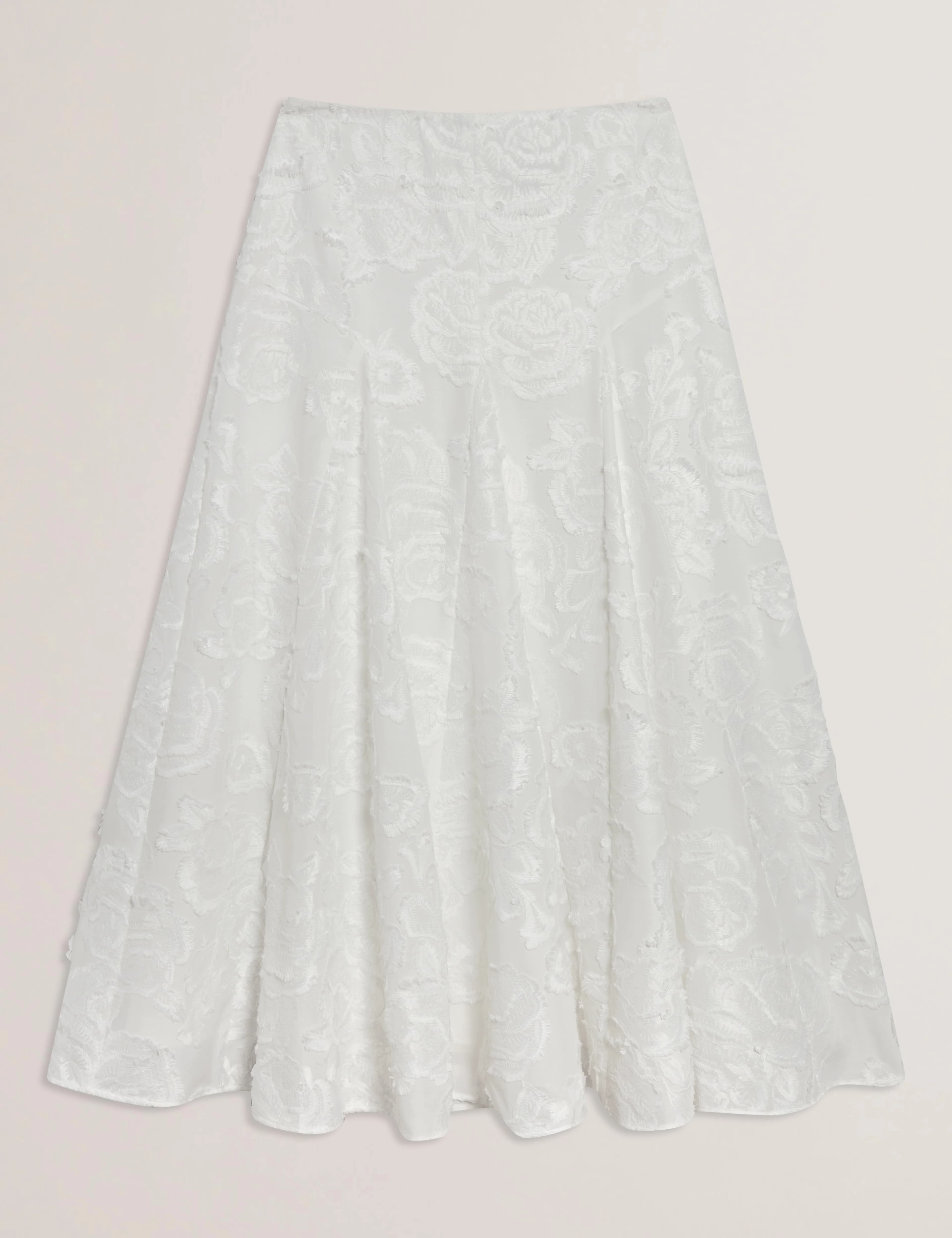 Women's ECCRINA-Textured Rose Detail Midi Skirt