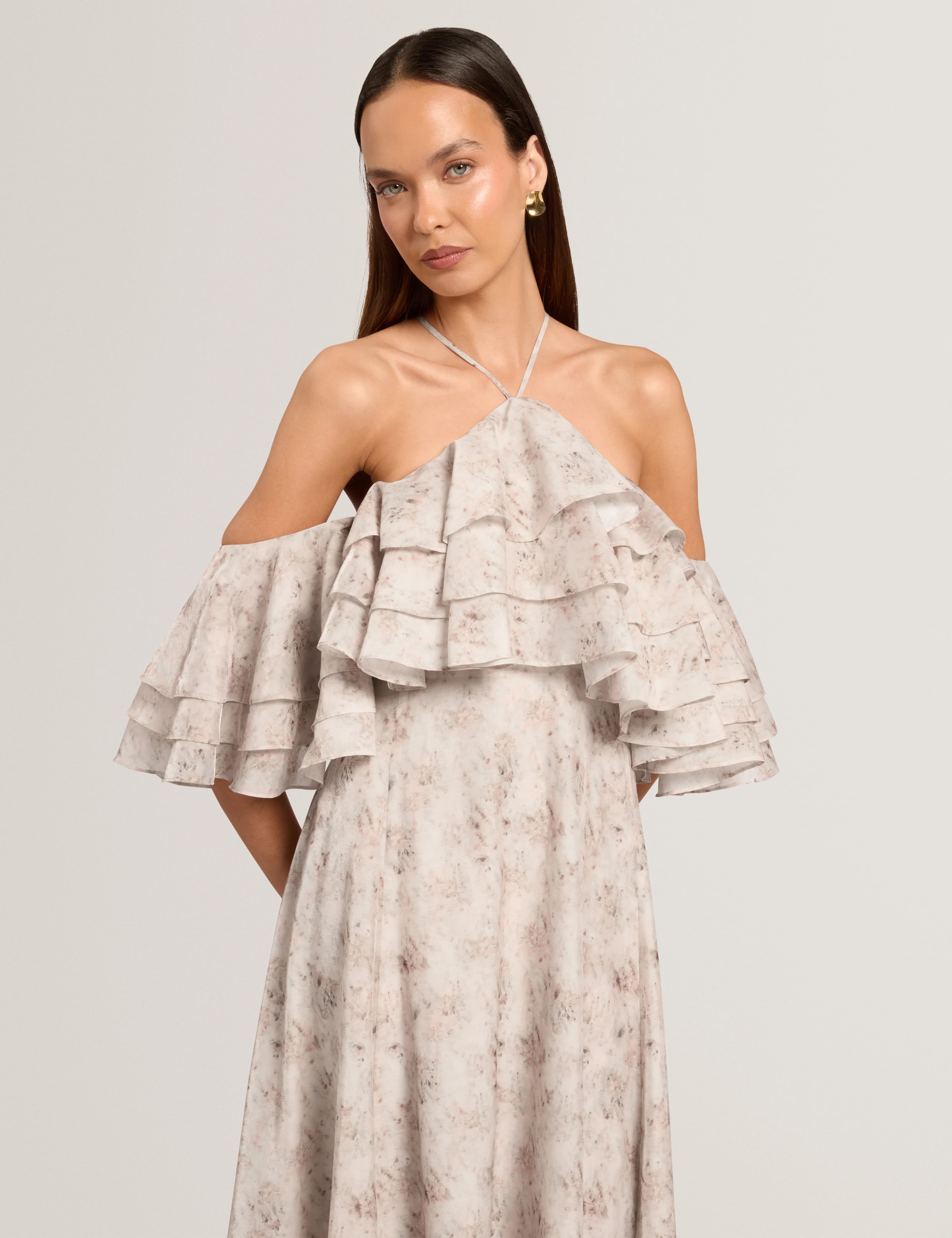 CEYLIA: Ruffle Maxi Dress