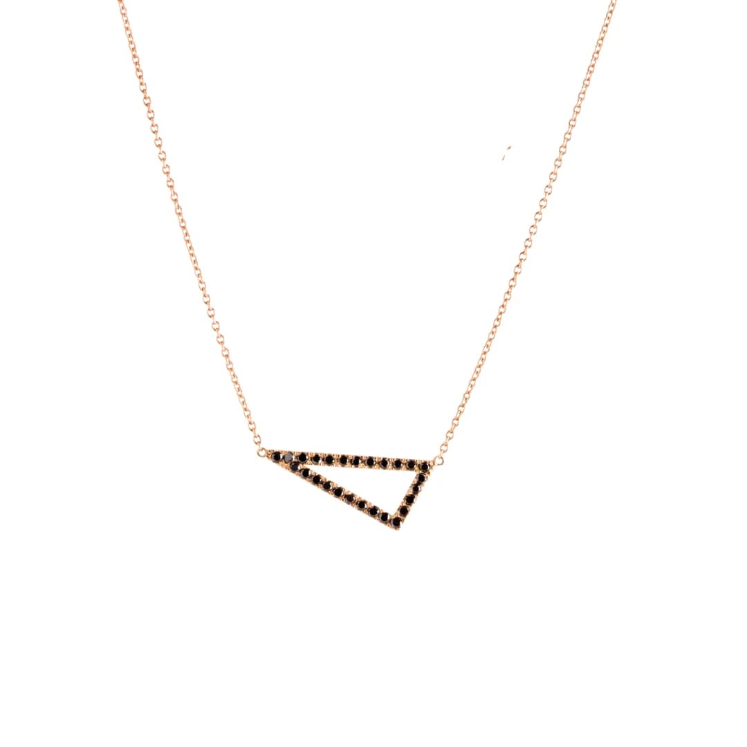 ALENE NECKLACE WITH BLACK DIAMONDS