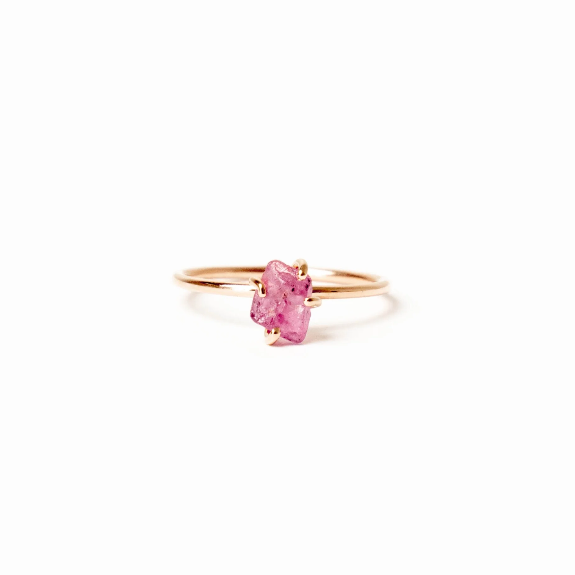 RAW RUBY STACKER RING