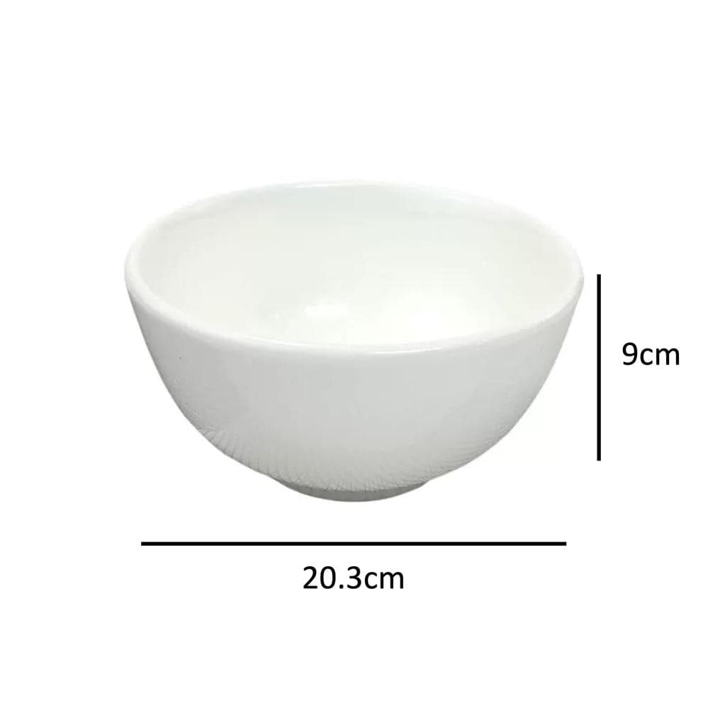 White Ceramic Bowl 8″