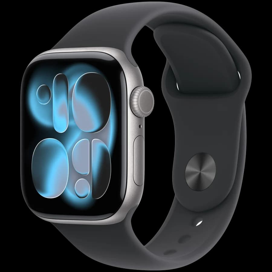 Apple Watch Series 11 GPS 42mm Space Grey Aluminium Case with Black Sport Band - M/L,Model A3331