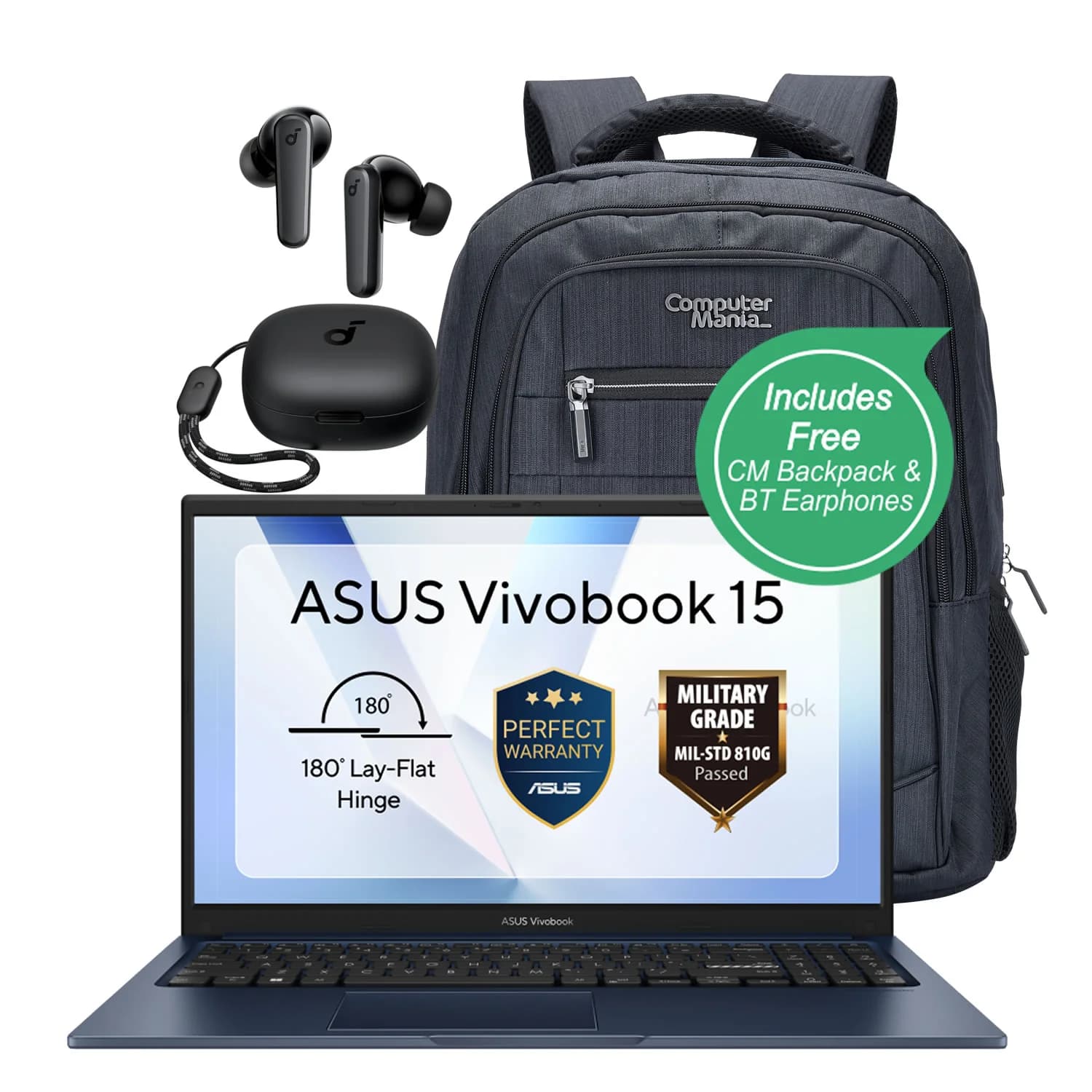ASUS | Vivobook 15 | 15.6" FHD | Intel Core 5 | 16GB RAM | 512GB SSD - Quiet Blue