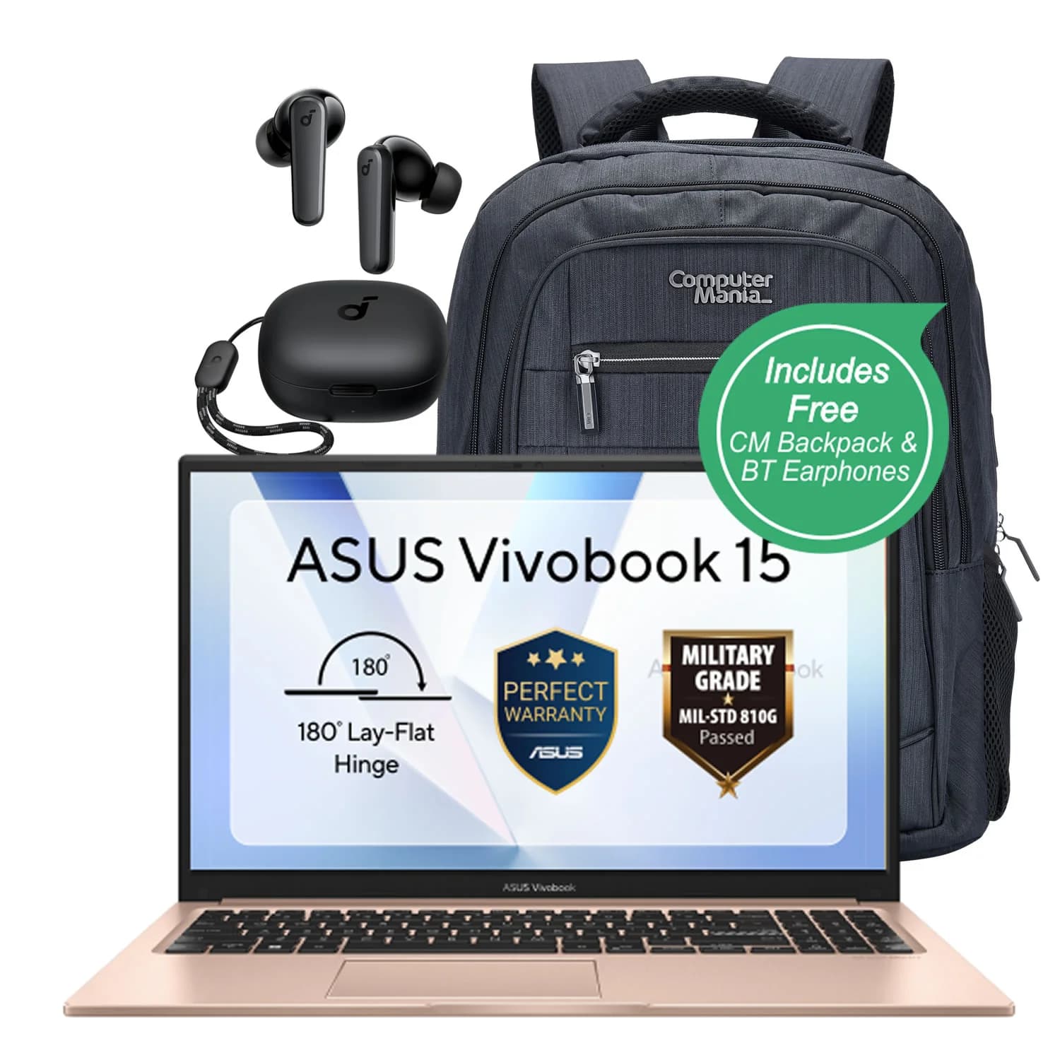 ASUS | Vivobook 15 | 15.6" FHD | Intel Core 5 | 16GB RAM | 512GB SSD - Terra Cotta