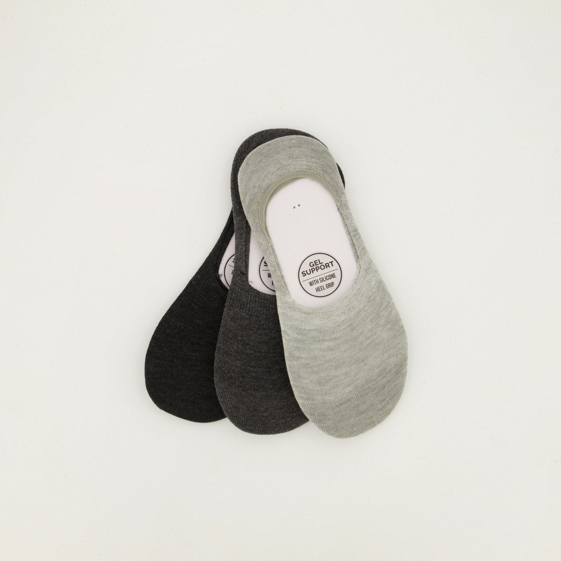 Men's 3 Pack Secret Sock Grey