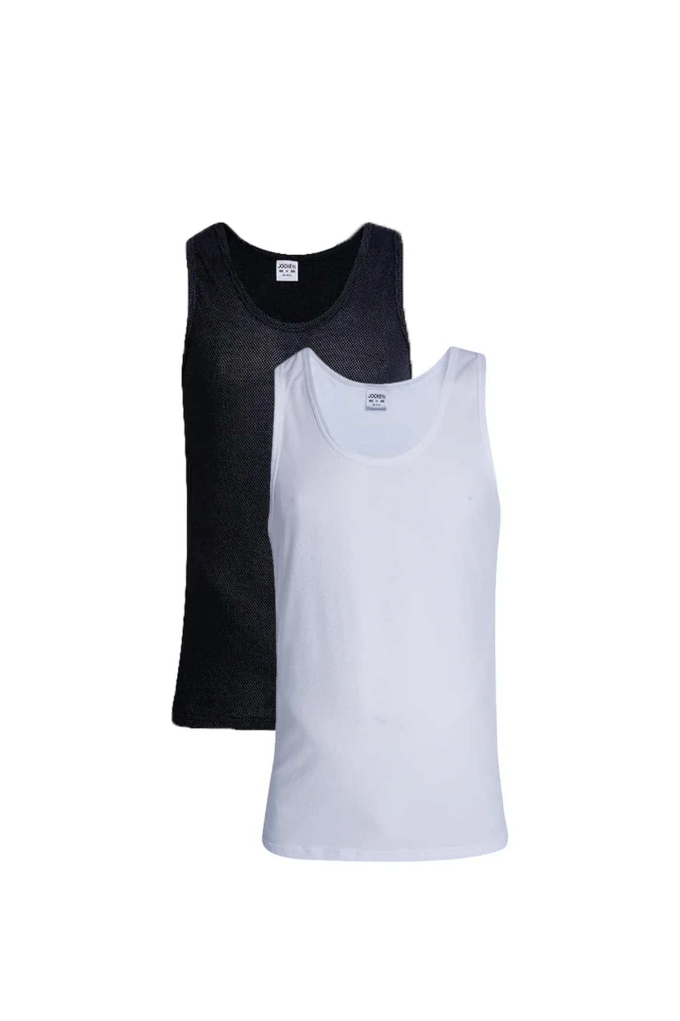 2 Pack Eyelet Vests - Black/White
